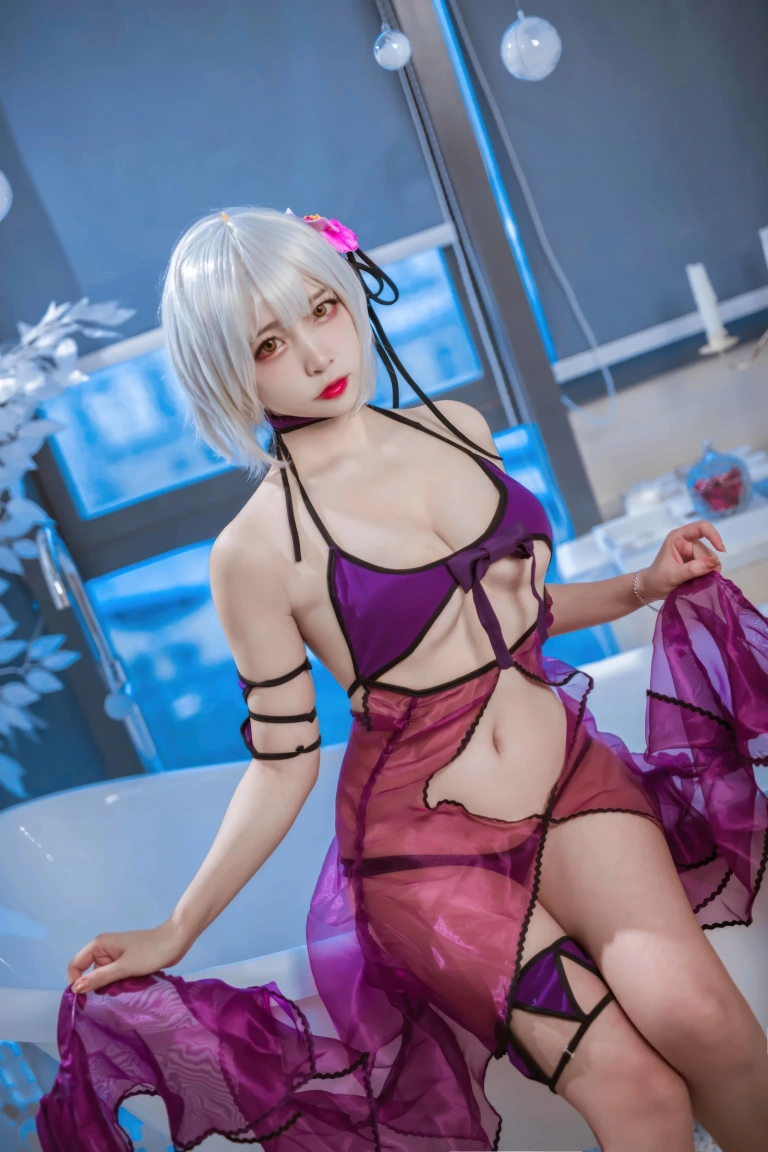 二佐Nisa《FATE 黑贞水着》主题写真：40张全套美图