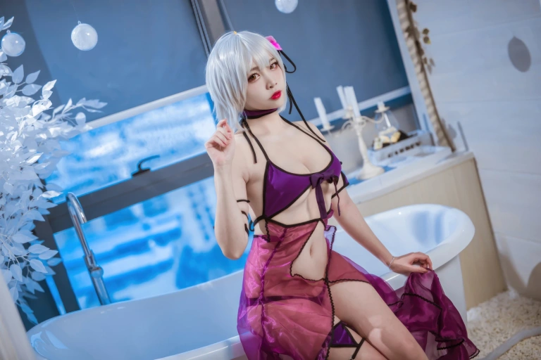 二佐Nisa《FATE 黑贞水着》主题写真：40张全套美图