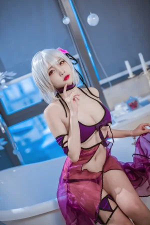 二佐Nisa《FATE 黑贞水着》主题写真：40张全套美图
