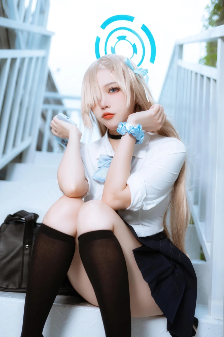 二佐Nisa《蔚蓝档案 明日奈JK》主题写真：23张全套美图