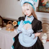 二佐Nisa《蔚蓝档案 明日奈女仆》主题写真：30张全套美图