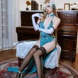 二佐Nisa《蔚蓝档案 明日奈礼服》主题写真：28张全套美图