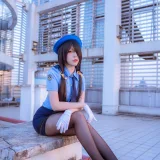 二佐Nisa《约会大作战 狂三 女警》主题写真：28张全套美图