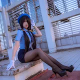 二佐Nisa《约会大作战 狂三 女警》主题写真：28张全套美图