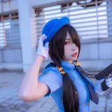 二佐Nisa《约会大作战 狂三 女警》主题写真：28张全套美图