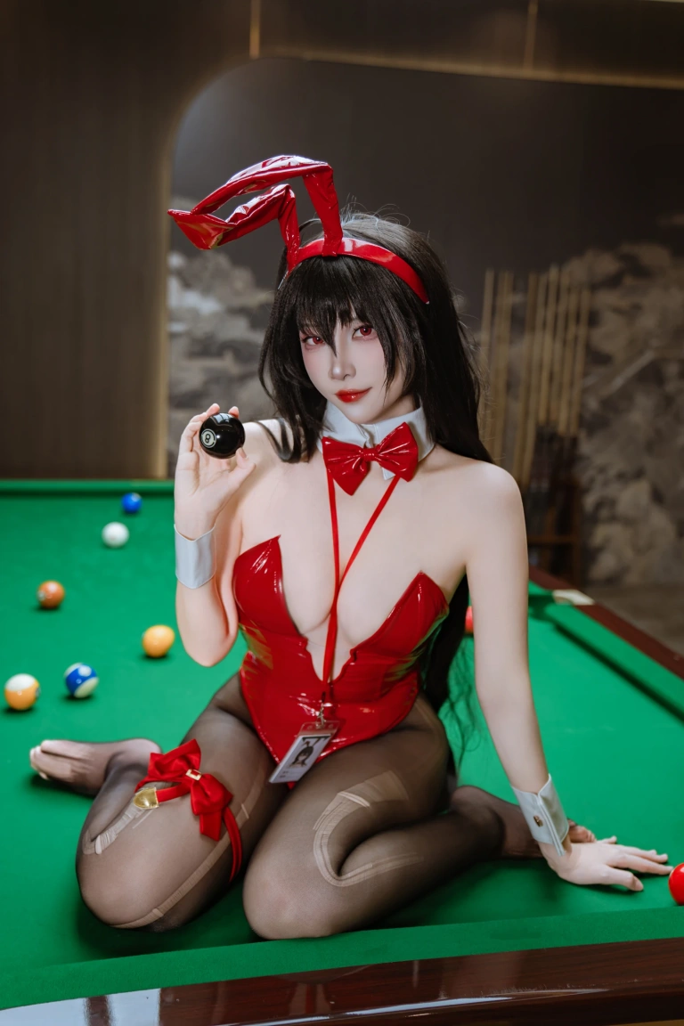 二佐Nisa《碧蓝航线 大凤桌球兔女郎》主题写真：31张全套美图