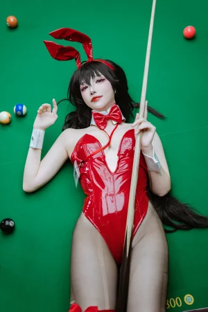 二佐Nisa《碧蓝航线 大凤桌球兔女郎》主题写真：31张全套美图