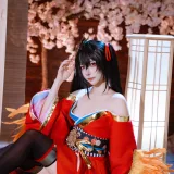 二佐Nisa《碧蓝航线 大凤 原皮》主题写真：35张全套美图