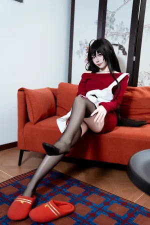 二佐Nisa《碧蓝航线 大凤 居家服》主题写真：31张全套美图