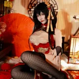 二佐Nisa《碧蓝航线 大凤 旗袍》主题写真：38张全套美图