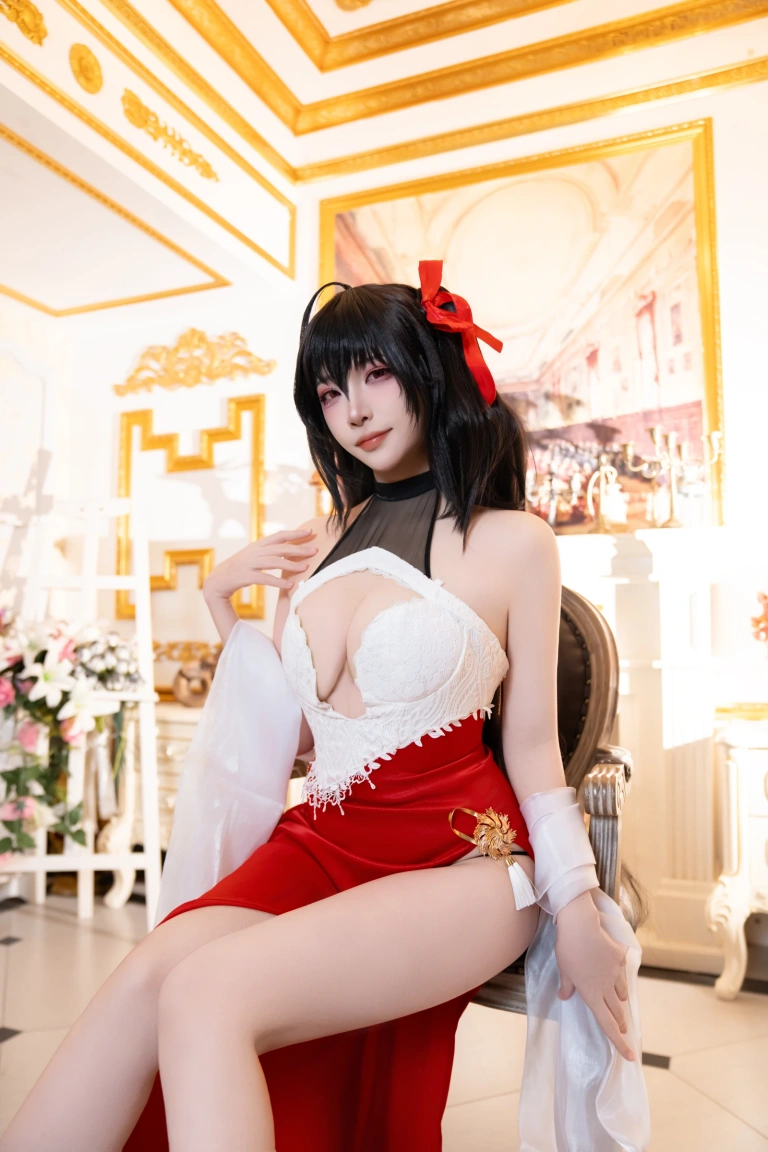 二佐Nisa《碧蓝航线 大凤 誓约》主题写真：37张全套美图