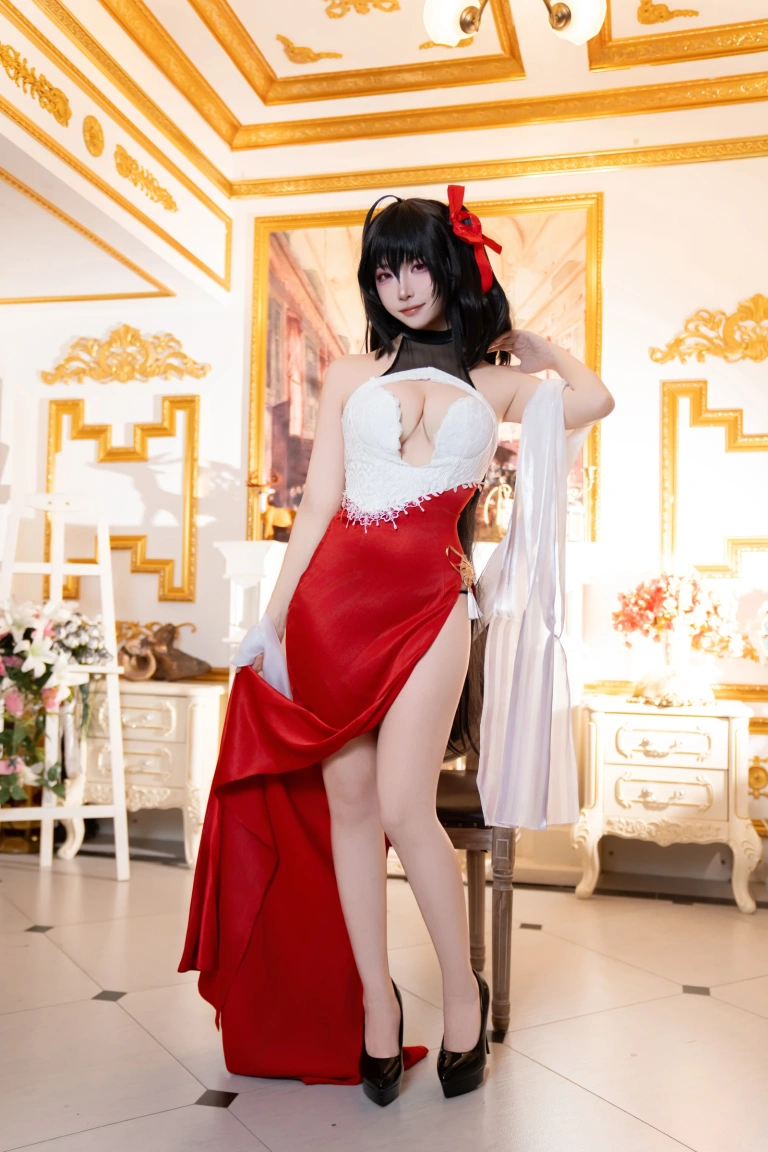 二佐Nisa《碧蓝航线 大凤 誓约》主题写真：37张全套美图