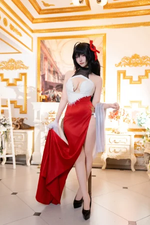 二佐Nisa《碧蓝航线 大凤 誓约》主题写真：37张全套美图