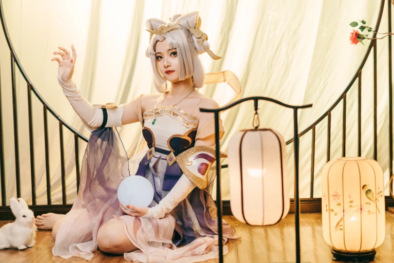 许枳《美丽的嫦娥》主题写真：21张全套美图