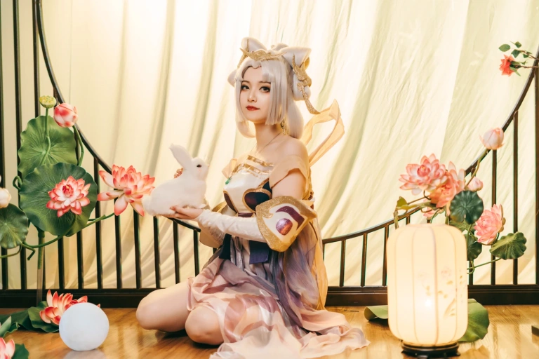 许枳《美丽的嫦娥》主题写真：21张全套美图