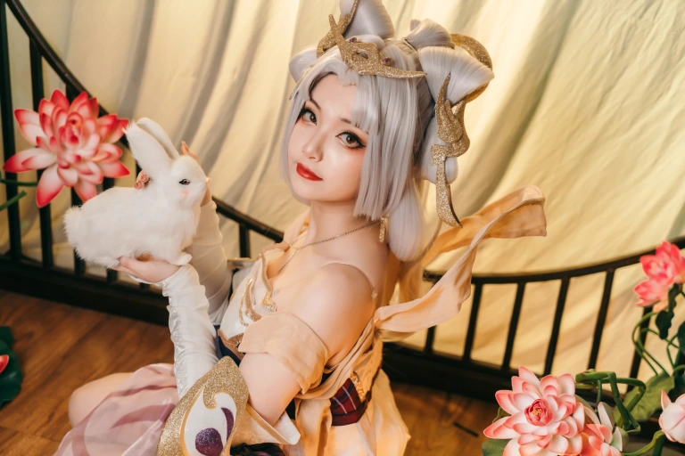 许枳《美丽的嫦娥》主题写真：21张全套美图