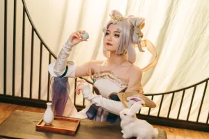 许枳《美丽的嫦娥》主题写真：21张全套美图