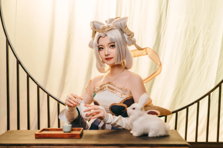 许枳《美丽的嫦娥》主题写真：21张全套美图