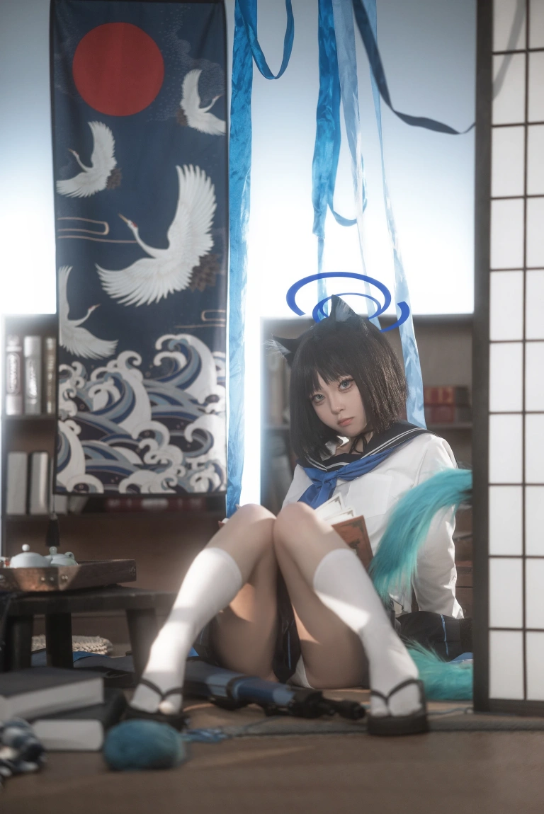 矢量鱼《蔚蓝档案 桐生桔梗》主题写真：28张全套美图