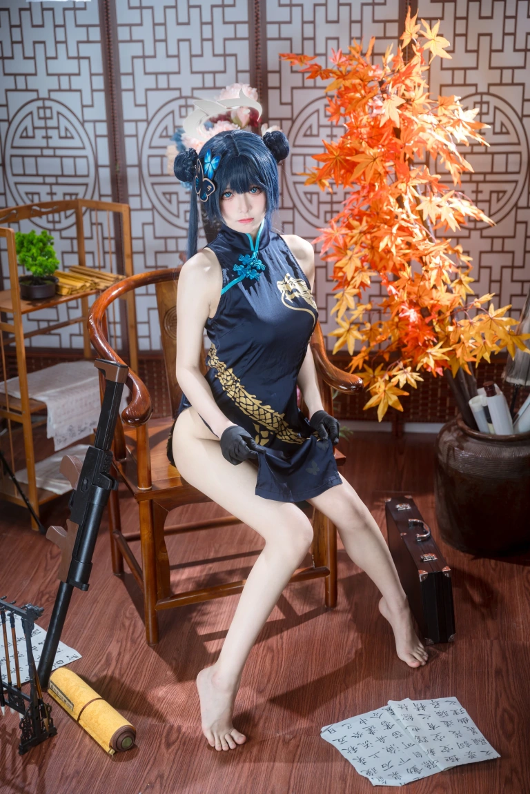 九柒喵《碧蓝档案 妃咲》主题写真：28张全套美图