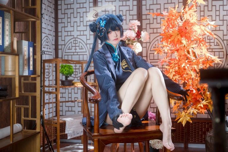 九柒喵《碧蓝档案 妃咲》主题写真：28张全套美图