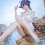 不呆猫&抖娘《獒犬海边泳装》主题写真：41张全套美图