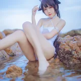 不呆猫&抖娘《獒犬海边泳装》主题写真：41张全套美图