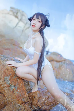 不呆猫&抖娘《獒犬海边泳装》主题写真：41张全套美图