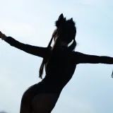 三水子《黑丝泳装》主题写真：70张全套美图