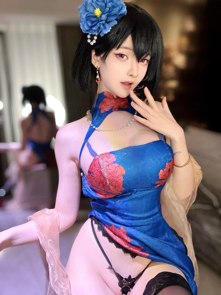 一小央泽《碧蓝航线 建武旗袍》主题写真：87张全套美图，含7个视频