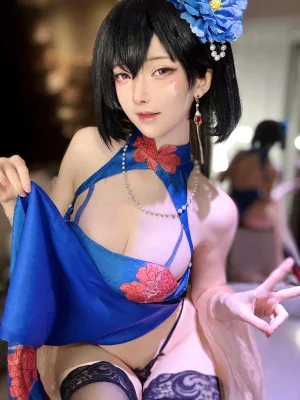 一小央泽《碧蓝航线 建武旗袍》主题写真：87张全套美图，含7个视频