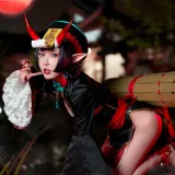 阿包也是兔娘《酒吞童子》主题写真：9张全套美图