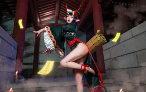 阿包也是兔娘《酒吞童子》主题写真：9张全套美图