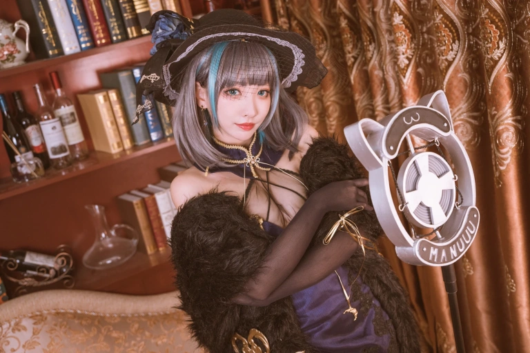宮本桜《柴郡旗袍 音乐绚烂CaitSith》主题写真：20张全套美图