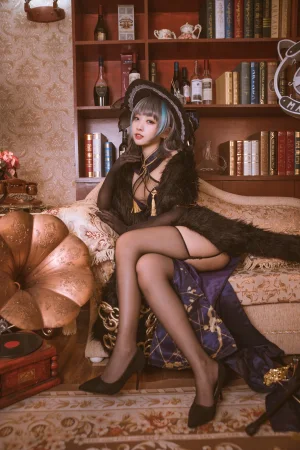宮本桜《柴郡旗袍 音乐绚烂CaitSith》主题写真：20张全套美图