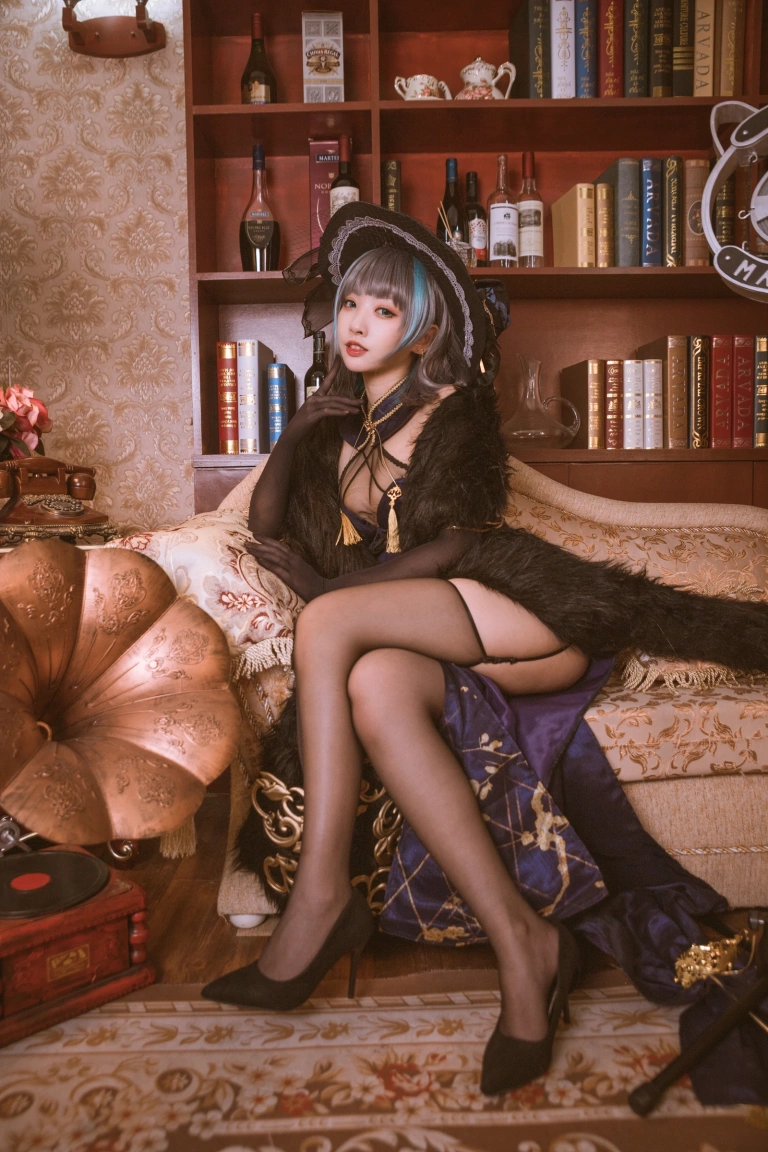 宮本桜《柴郡旗袍 音乐绚烂CaitSith》主题写真：20张全套美图