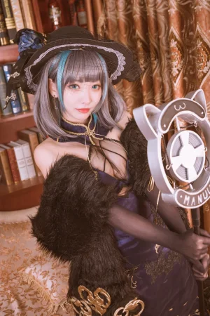 宮本桜《柴郡旗袍 音乐绚烂CaitSith》主题写真：20张全套美图