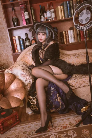 宮本桜《柴郡旗袍 音乐绚烂CaitSith》主题写真：20张全套美图