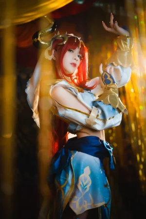 清青琴玖《原神COS · 妮露》主题写真：29张全套美图