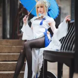 焖焖碳《Saber旗袍》主题写真：28张全套美图