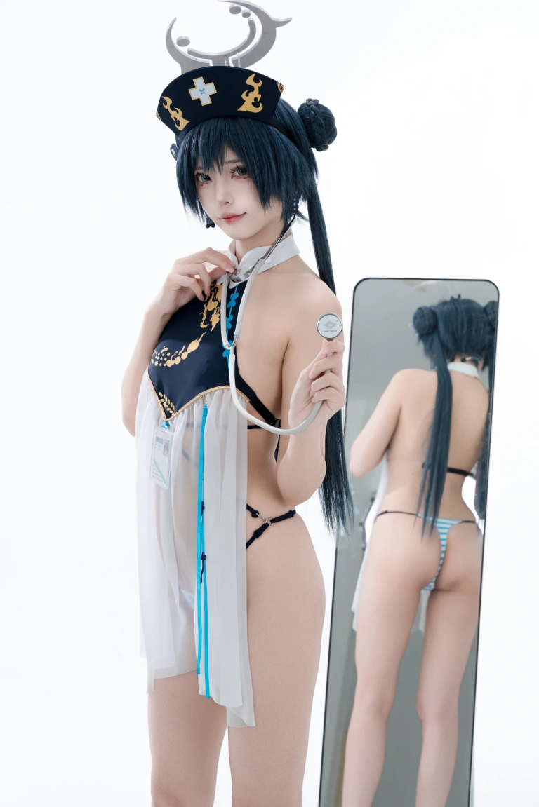 君颜圆又圆《妃咲护士同人》主题写真：101张全套美图，含2个视频