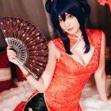 许枳《陈的红色旗袍》主题写真：26张全套美图