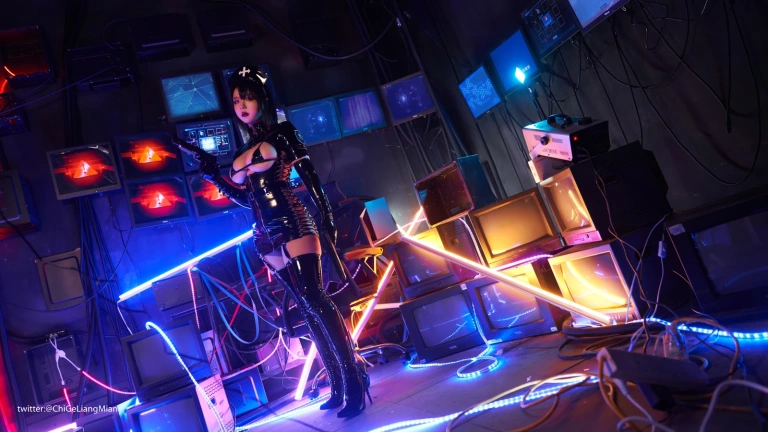 皮皮奶《黑暗护士》主题写真：40张全套美图