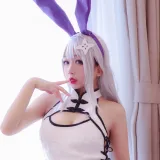 日奈娇(椎名莜)《白旗袍》主题写真：42张全套美图