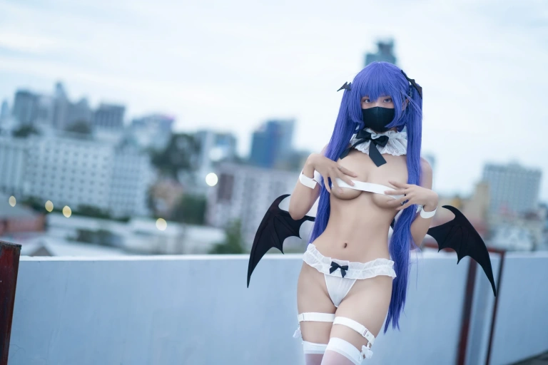 三水子《紫色双马尾魅魔》主题写真：48张全套美图
