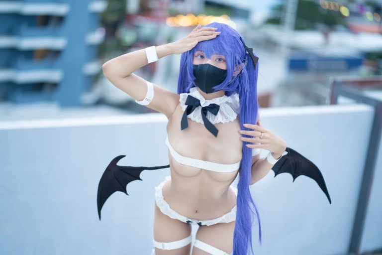 三水子《紫色双马尾魅魔》主题写真：48张全套美图
