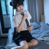 清水凪《蔚蓝档案 龙华妃咲JK》主题写真：52张全套美图