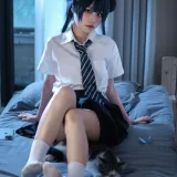 清水凪《蔚蓝档案 龙华妃咲JK》主题写真：52张全套美图