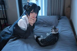 清水凪《蔚蓝档案 龙华妃咲JK》主题写真：52张全套美图