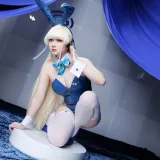屿鱼《Toki X 飛鳥馬トキ兔女郎 蓝色兔子》主题写真：45张全套美图